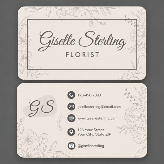 Florist Neutral Floral Visitekaartje