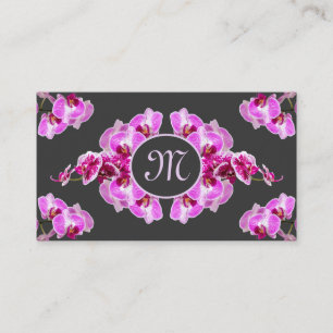 Florist-orchidee-bloemmonogram, QR-code Visitekaartje