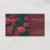 Florist Red Rose Visitekaartje (Voorkant)