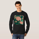 Florist Roses Pattern Illustration Flowers Leaf Wo T-shirt (Voorkant volledig)