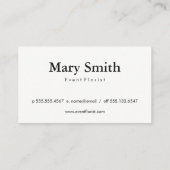 Florist (sepia) visitekaartje (Achterkant)