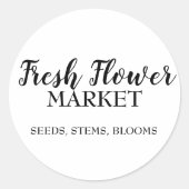 Florist van de markt voor verse bloemkool ronde sticker (Voorkant)