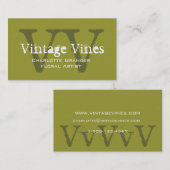 Florist  Visitekaartje Monogrammen (Voorkant / Achterkant)