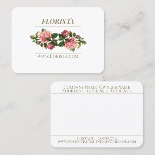 Florista - Carte de visite (Devant / Derrière)