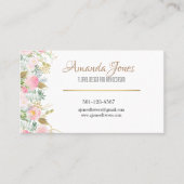 Floriste fleurs or carte de visite (Devant)