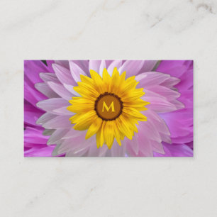 Floristisch monogram kalligrafie QR-code Visitekaartje