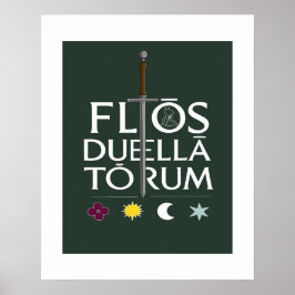 Flos Duellatorum Green Edition– Medieval Sword Art Poster