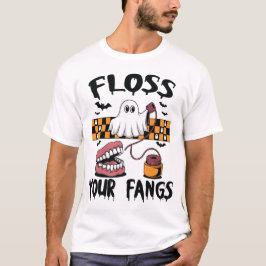 Flos je hoektanden grappige spooktandarts Hallowee T-shirt