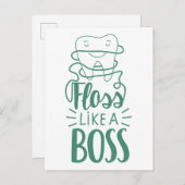 Floss als een boog briefkaart (Voorkant / Achterkant)