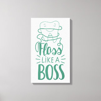 Floss als een boog canvas afdruk