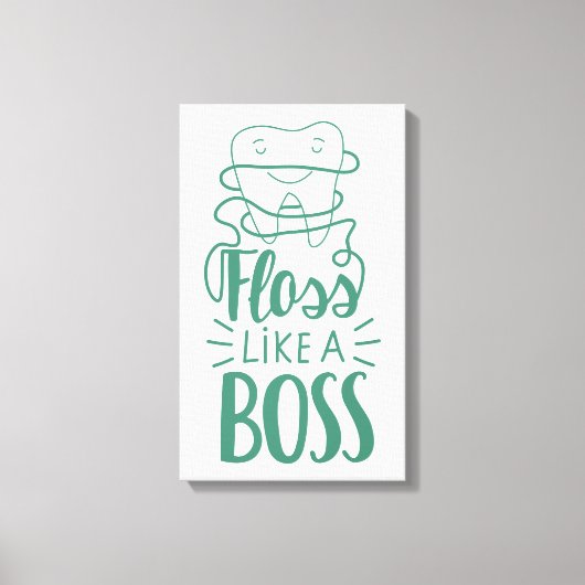 Floss als een boog canvas afdruk (Voorkant)