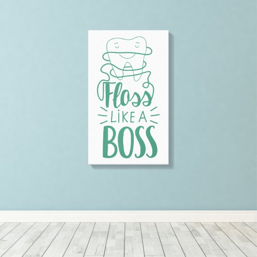 Floss als een boog canvas afdruk (Insitu (Houten vloer))