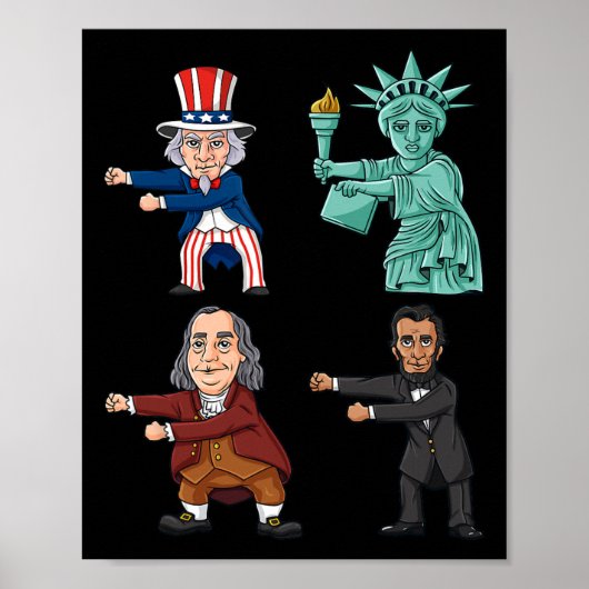 Floss Like A Boss Oom Sam Ben Franklin Liberty 4 Poster (Voorkant)