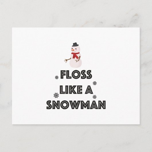 Floss like a Snowman Dance Funny Kerstmis Briefkaart (Voorkant)