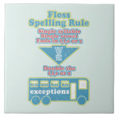 Floss Rule Phonics leren van de Engelse taal Tegeltje (Voorkant)