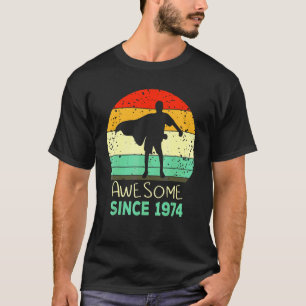 Flossen Boy Geweldige sinds 1974 48e verjaardag Ma T-shirt
