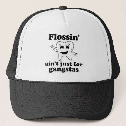 flossin_aint_just_for_gangstas-pet trucker pet (Voorkant)
