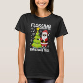 Flossing Around The Christmas Tree Santa Claus Flo T-shirt (Voorkant)