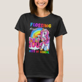 Flossing Through 100 Days Of School Flossing Unico T-shirt (Voorkant)