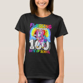 Flossing Through 100 Days Of School Flossing Unico T-shirt (Voorkant)
