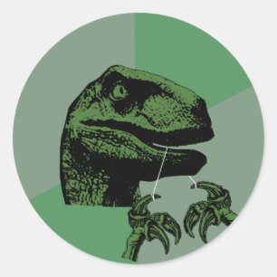 Flossoraptor Philosoraptor Ronde Sticker