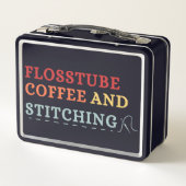 Flosstube Coffee And Stitching - Cross Stitcher  (Achterkant)