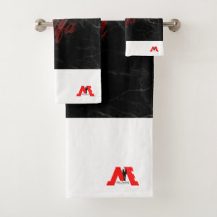 FloState Design "ME"-Man — gewoon Alfa blk Bad Handdoek
