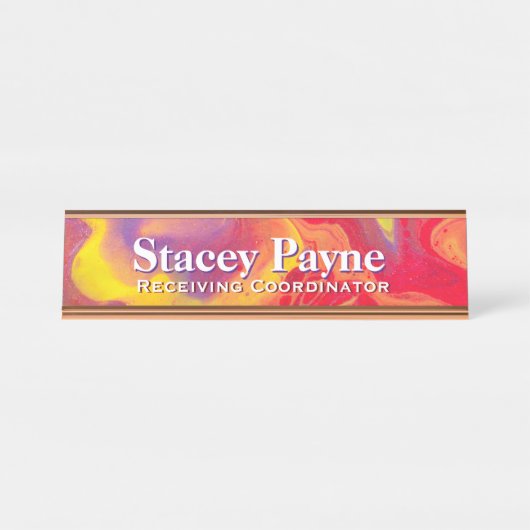 Flot acrylique violet rouge sauvage Plaque d'affic (Devant)