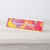 Flot acrylique violet rouge sauvage Plaque d'affic (Devant)