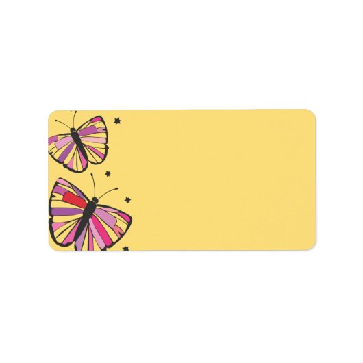 FLOT BUTTERFLY Bat Mitzvah Sticker Address (Voorkant)