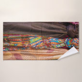 Flot textile couleur alliée (Serviette de bain)