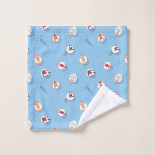 Flottant dans le Motif de la rivière Lazy (Gant de toilette)