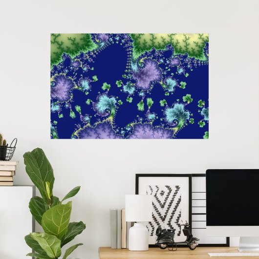 Flottant - Poster Fractal (Bureau à domicile)
