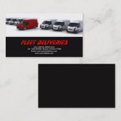 Flotte de fourgonnettes carte de visite (Devant / Derrière)