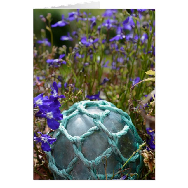 Flotte De Pêche En Verre Et Fleurs (Devant)