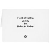 Flotte de yachts carte de navigation (Dos Horizontal)
