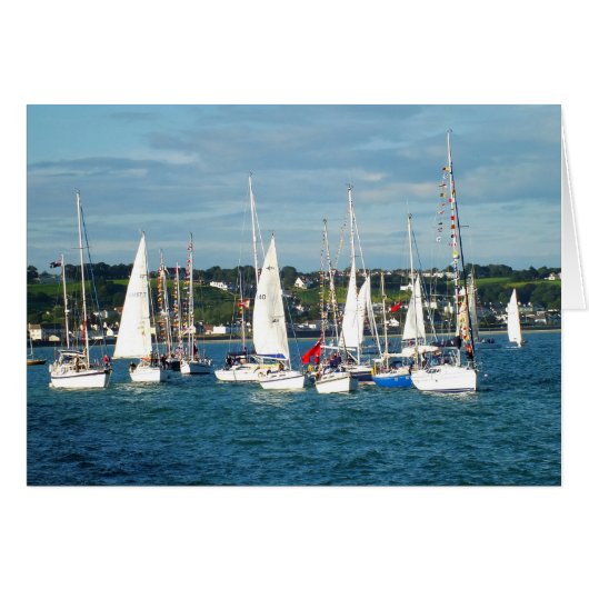 Flotte de yachts carte de navigation (Devant horizontal)