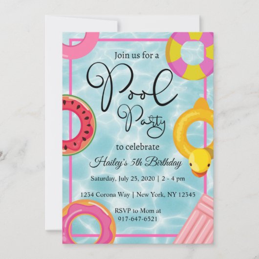 Flottes de la fête d'anniversaire Invitation (Devant)