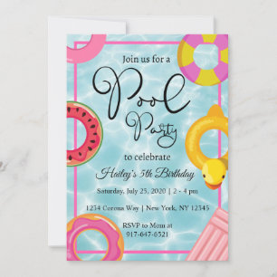 Flottes de la fête d'anniversaire Invitation