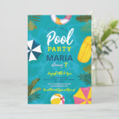 Flotteurs de fête au bord de la piscine Invitation (Debout devant)