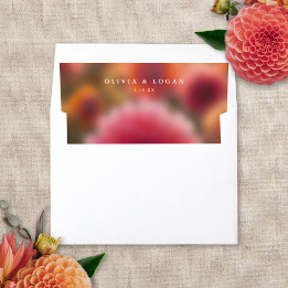 Flou Floral Élégance Moderne Mariage Été Automne
