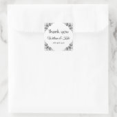 Flourish Corners Mariage Merci étiquette stickers (Sac)