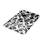 Flourish Damask Art I Black op White Badmat (Gekanteld)