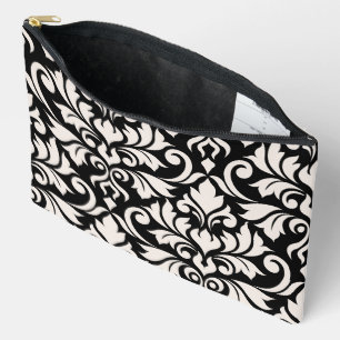Flourish Damask Art I Cream op zwart Etui
