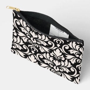 Flourish Damask Art I Cream op zwart Etui