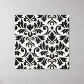 Flourish Damask Art I Zwart op Crème Canvas Afdruk (Voorkant)