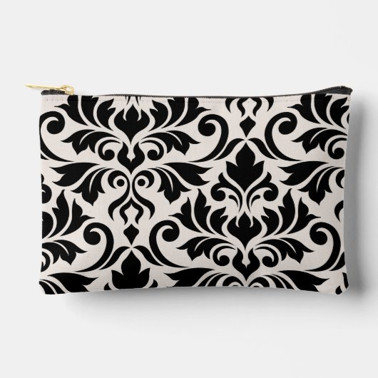 Flourish Damask Art I Zwart op Crème Etui (Voorkant)