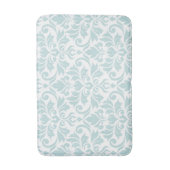 Flourish Damask LG Pattern Eend Ei Blauw op Wit Badmat (Voorkant Verticaal)