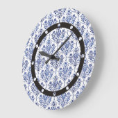 Flourish Damask Pattern - blauw Grote Klok (Hoek)