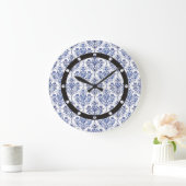 Flourish Damask Pattern - blauw Grote Klok (Huis)